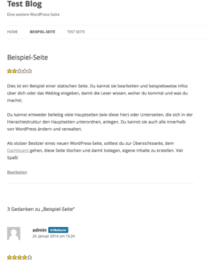 Sterne eingebttet in Inhalt